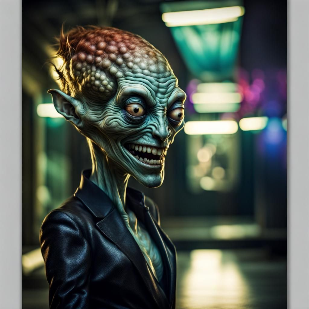 Extravagant Alien Characters in Cosmic Dreamscape