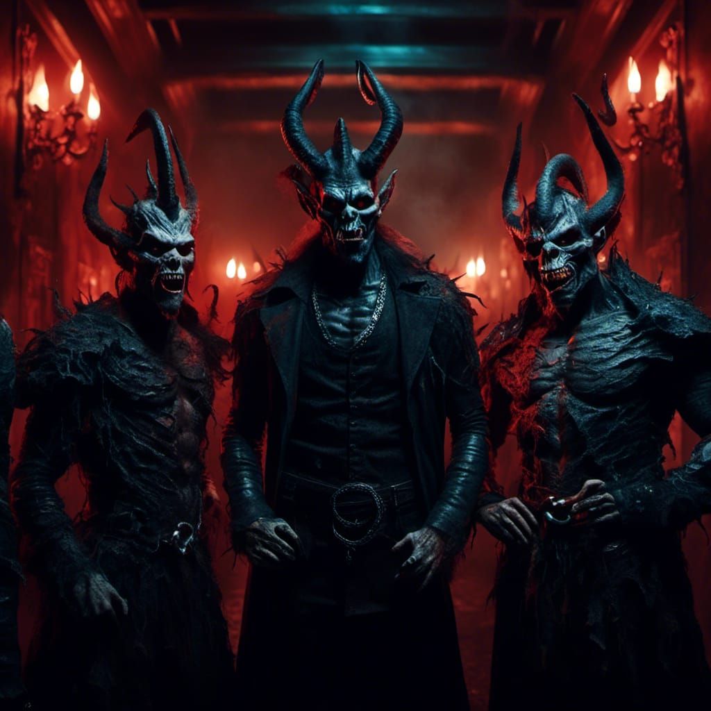 Demons Queueing for Nightclub: Thriller Fantasy