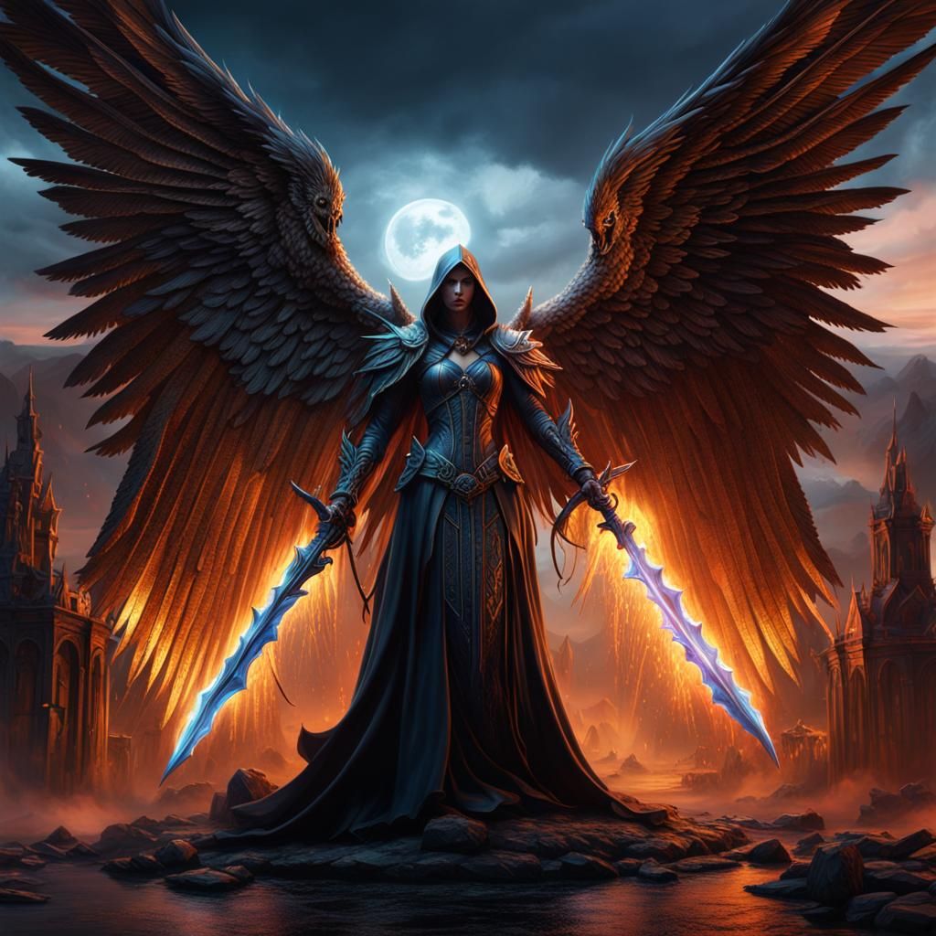 Angel of Death in Detailed Matte Painting