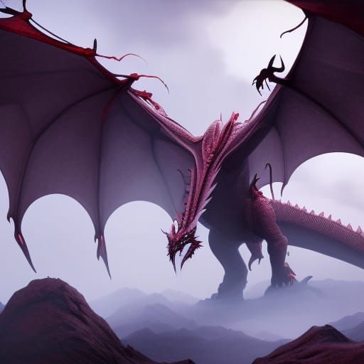 Mysterious Dragon Fantasy Concept Art in Deep Color