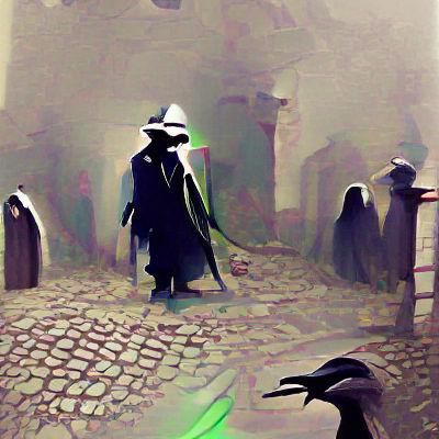 Steampunk Plague Doctor in Victorian Setting