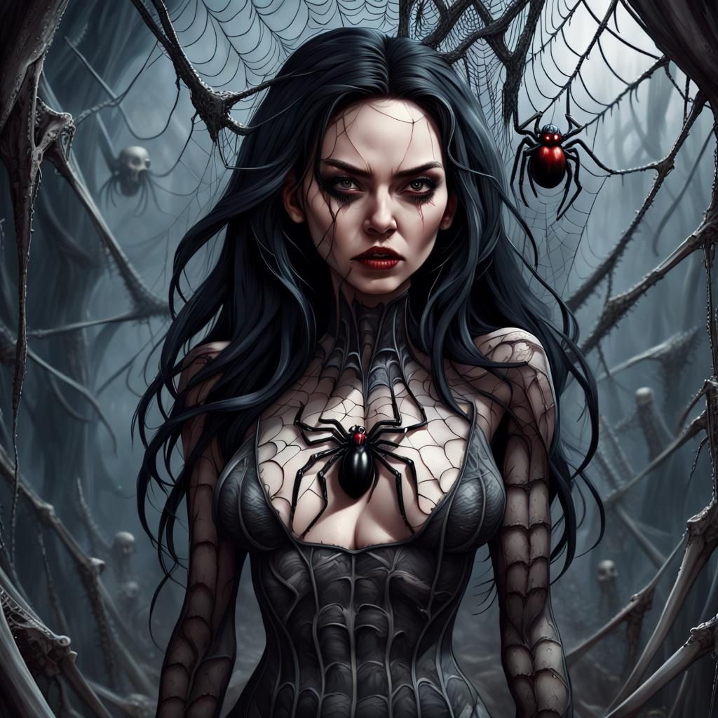 Spider Demon with Black Widow Abdomen