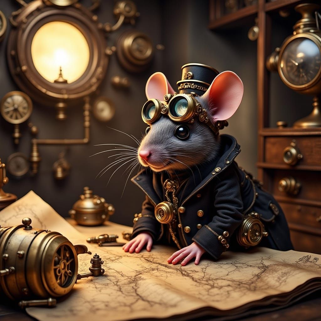Steampunk Rat Engineer