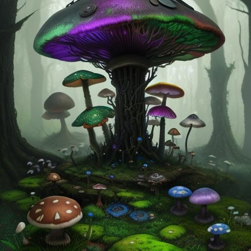 Fantasy Forest with Steampunk Engine