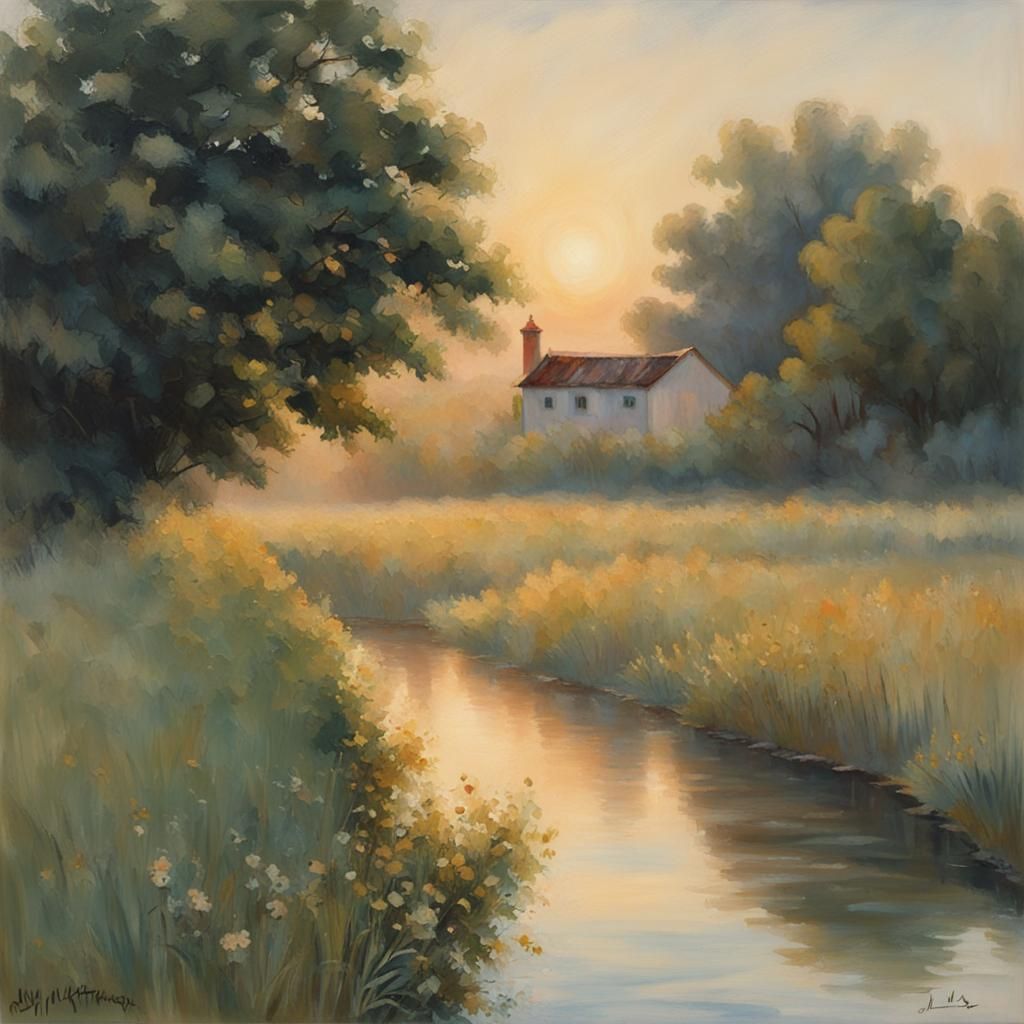 Peaceful July Morning Scene