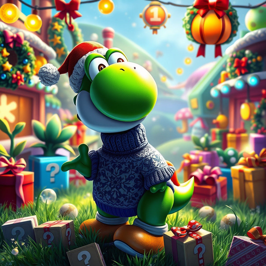 Yoshi's Christmas Sweater in Graffiti Street Art