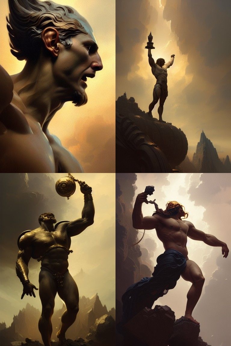 Atlas Holding the Sky: Hyperdetailed Concept Art