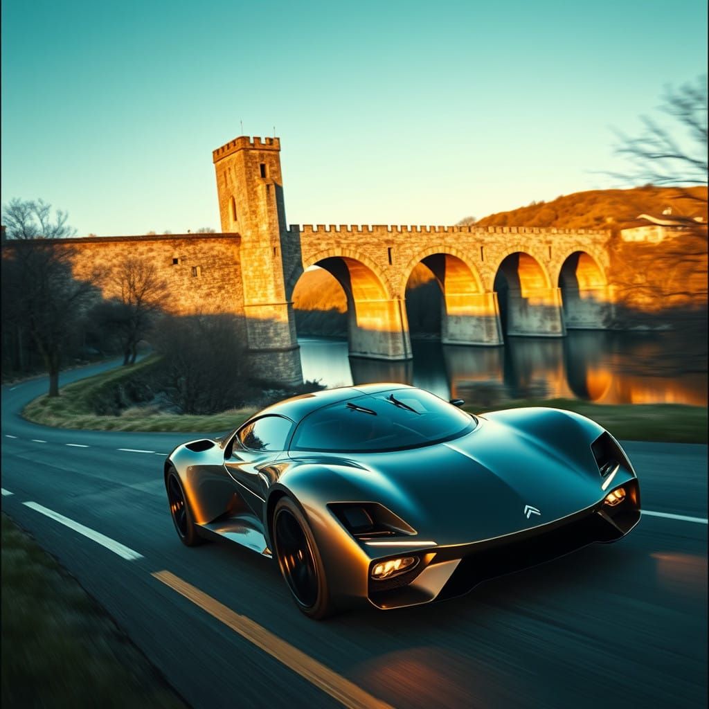 1992 Citroën AX Hypercar on French Countryside Roads in Cine...
