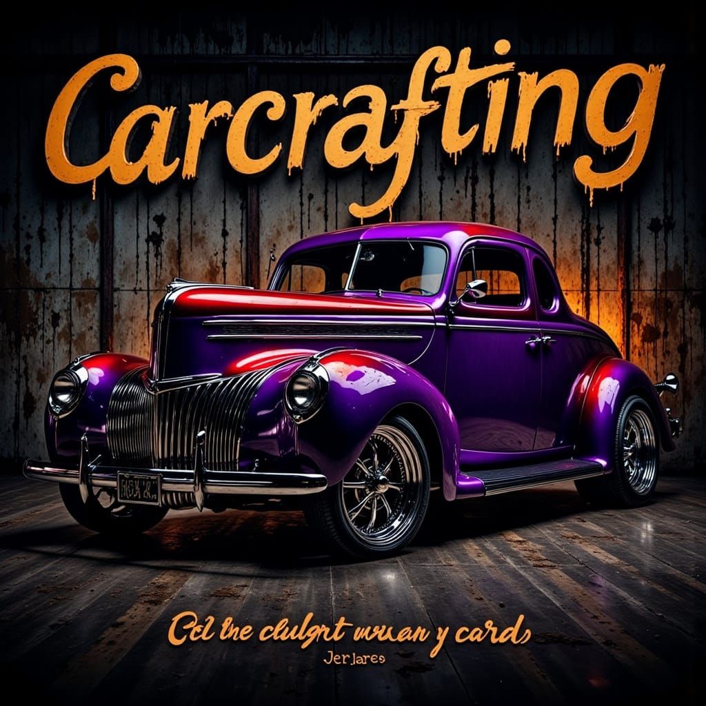 Custom 1944 Purple & Red Chopped Car