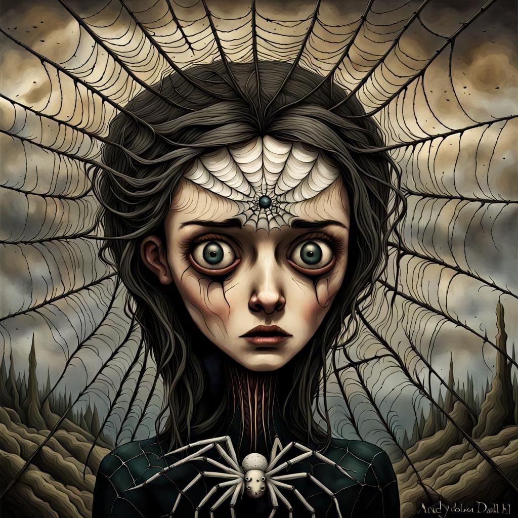 Pagan's Spiderweb Eyes: A Surreal Vision of Despair