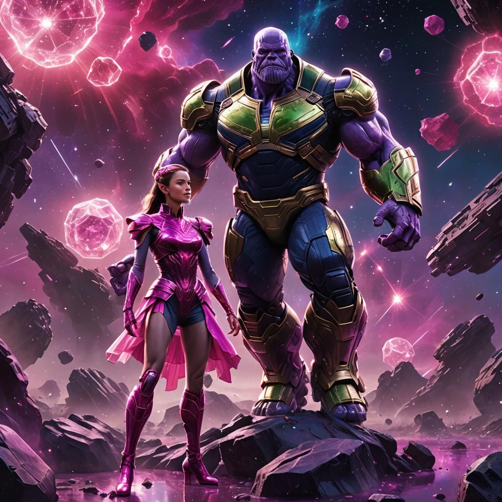 Crystallized Thanos and Hulk in Ballerina Outfits