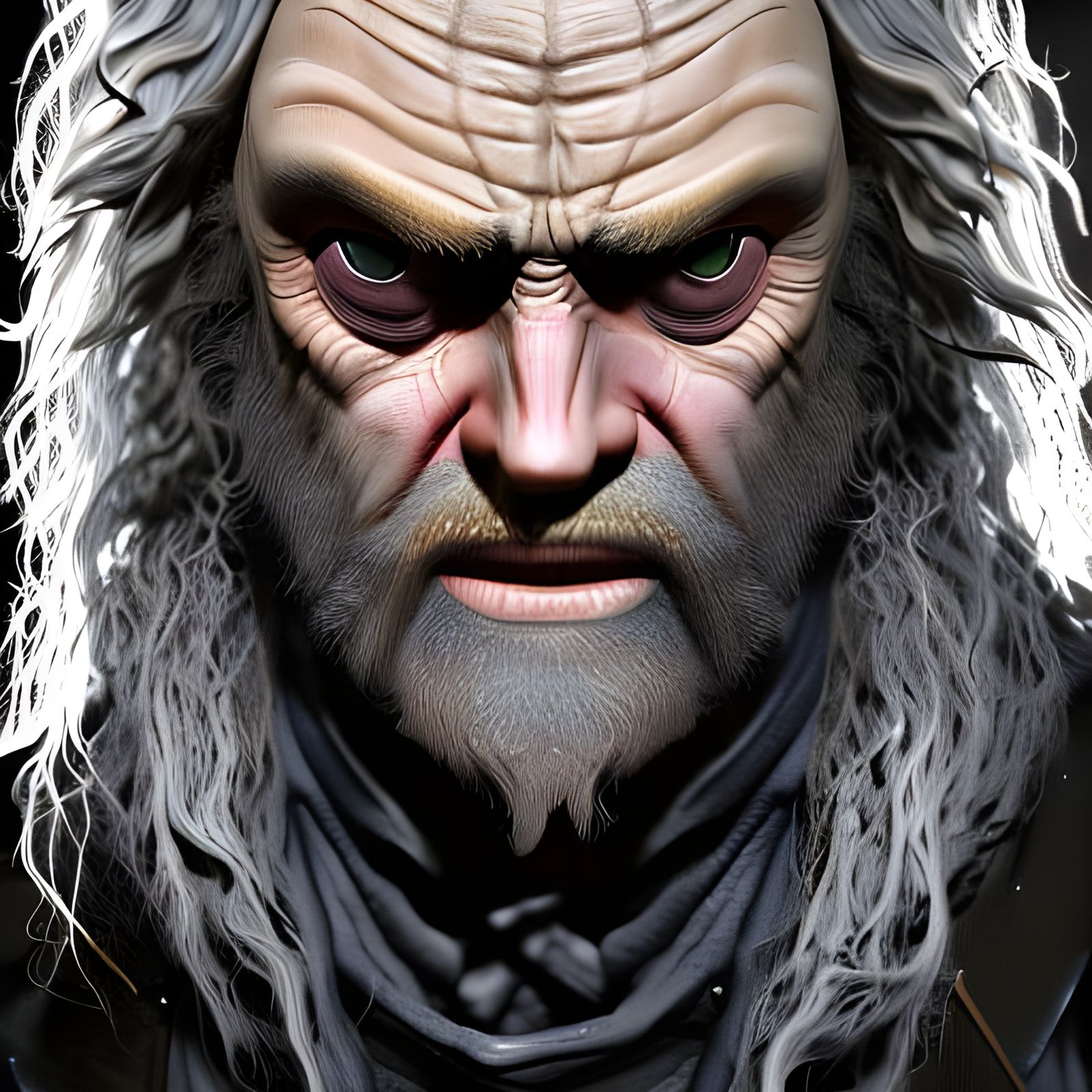 Angry Mad Eye Moody Close-Up: 3D Digital Art