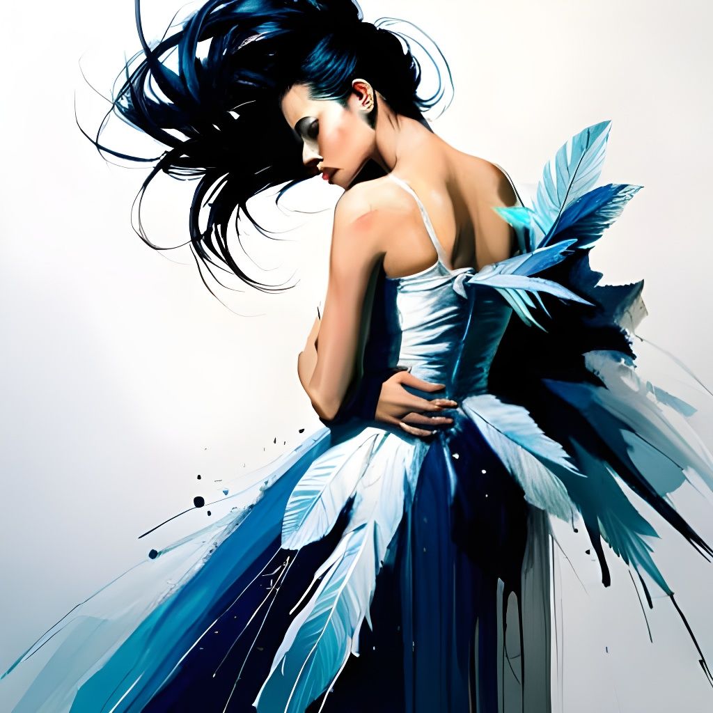 Filipina in Feather Gown: Hyperdetailed Cinematic Art