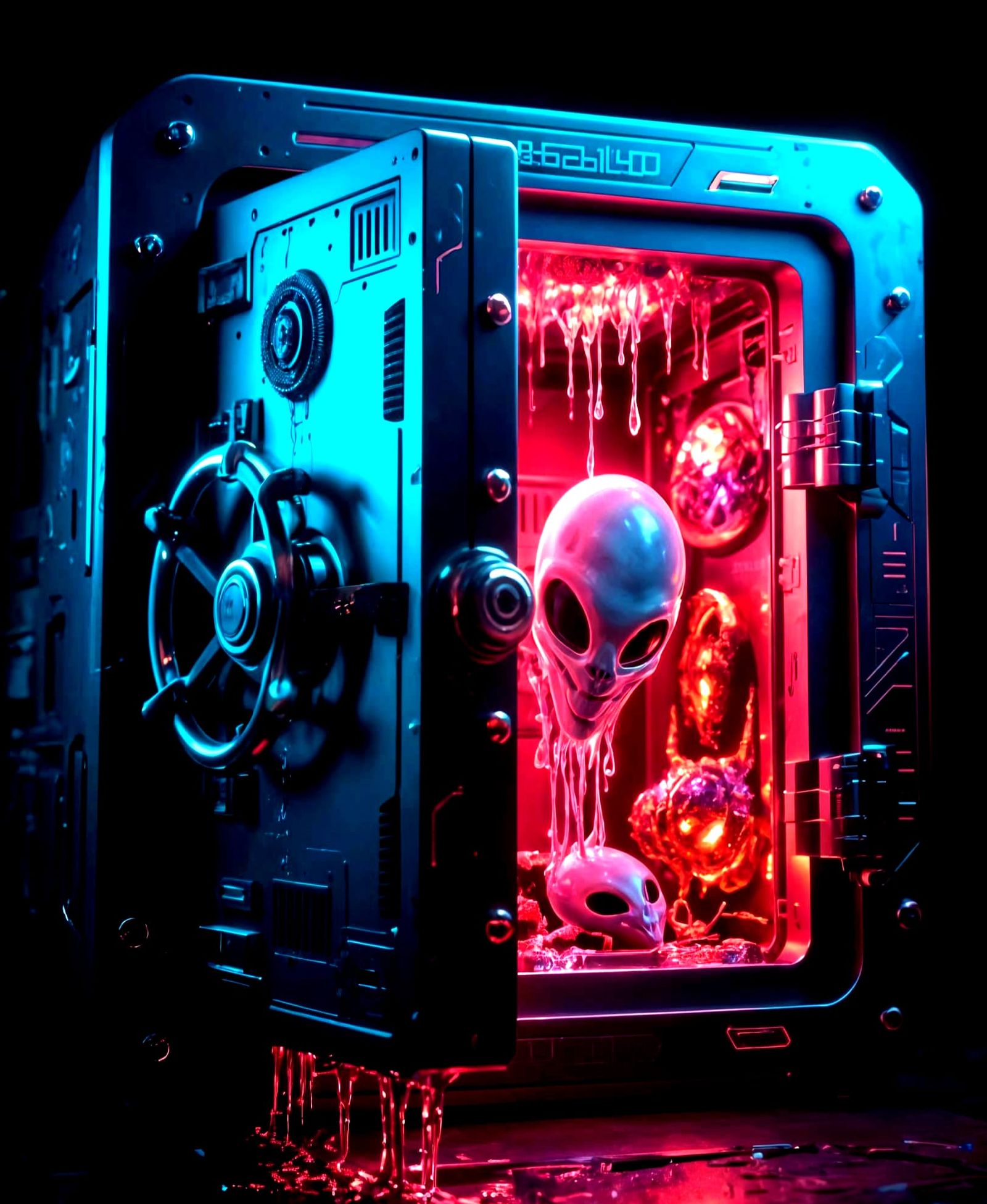 High-Tech Magic Safe Reveals Dripping Alien Artifacts