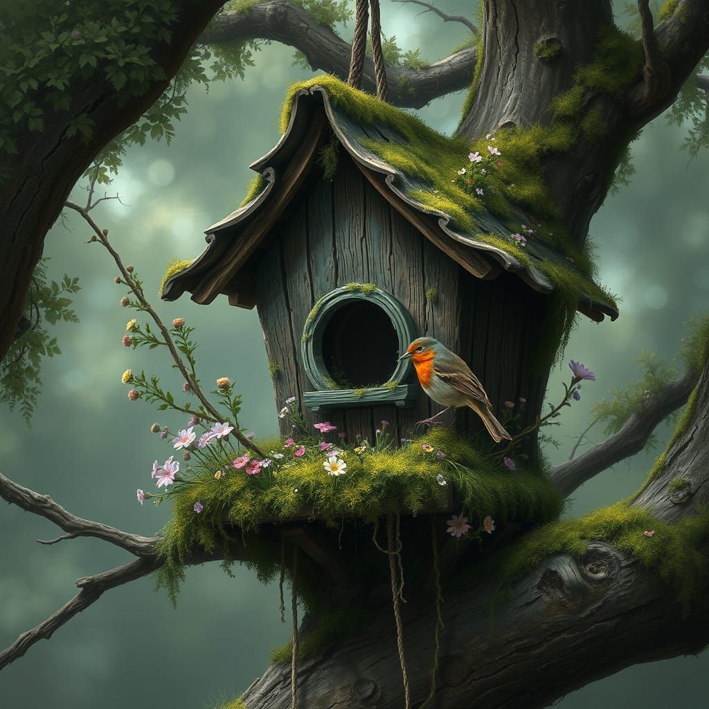 Mossy Birdhouse Concept Art on Artstation