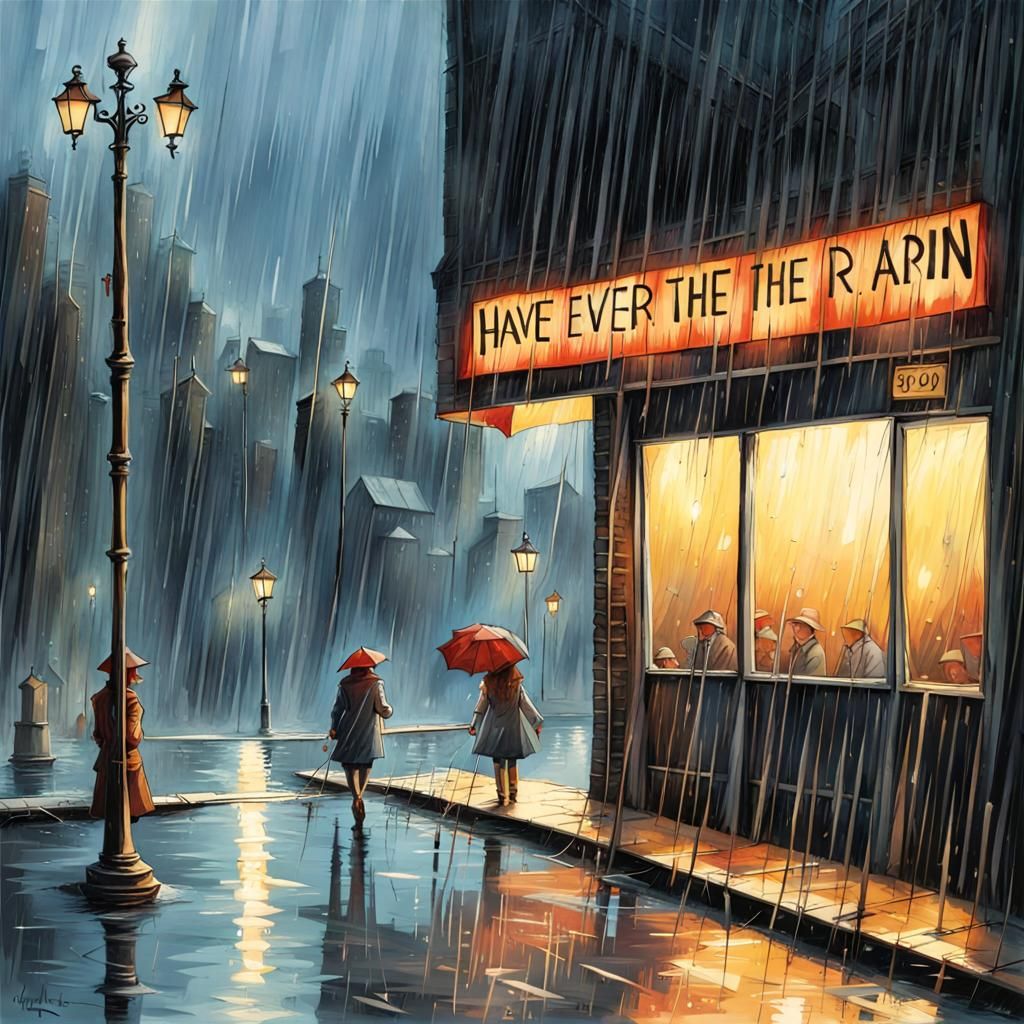 AI Generates an Image of Rain