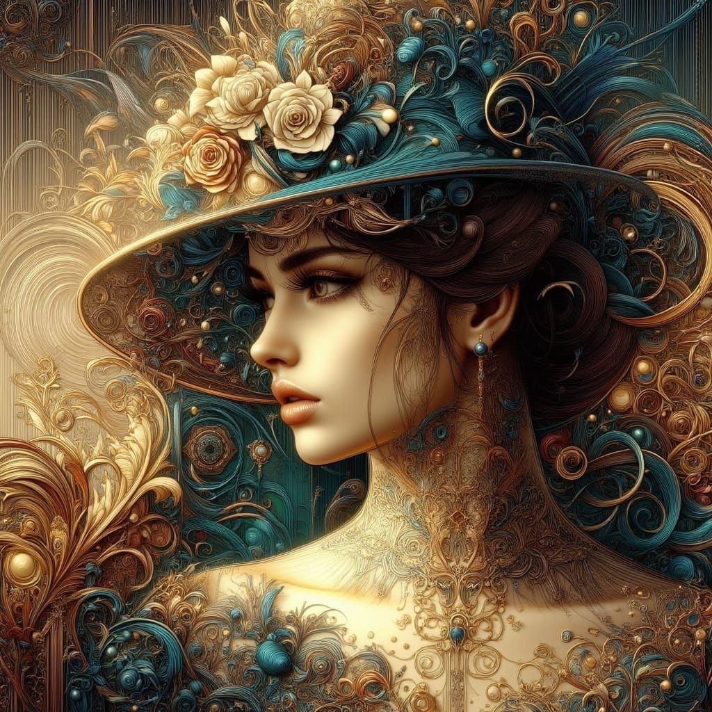 Surreal Victorian Women in Abstract Digital Art