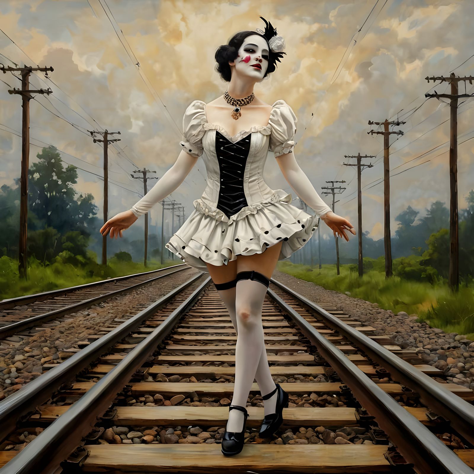 PARALLAX Train tracks, Sensuous, Striking AMAZON, PRANCING P...