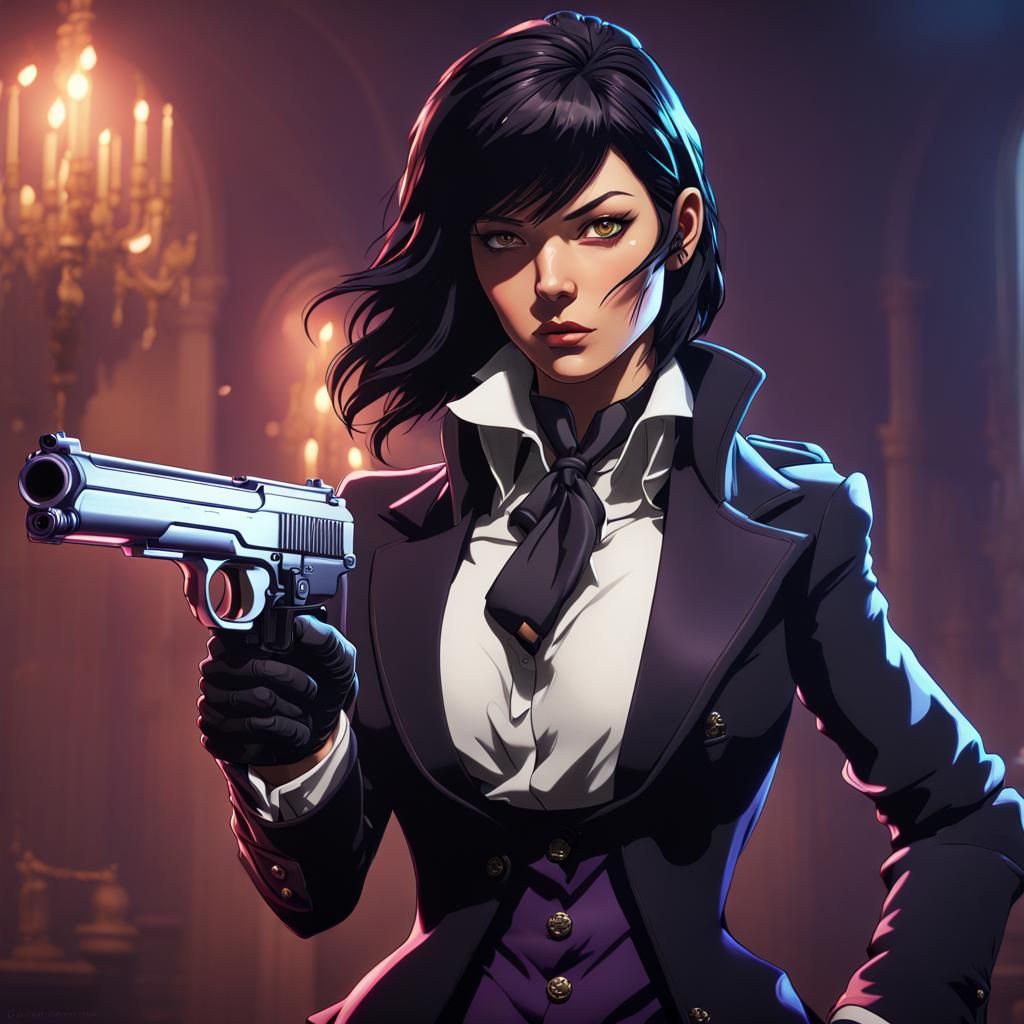 Roberta from Black Lagoon: Dark Fantasy Concept Art