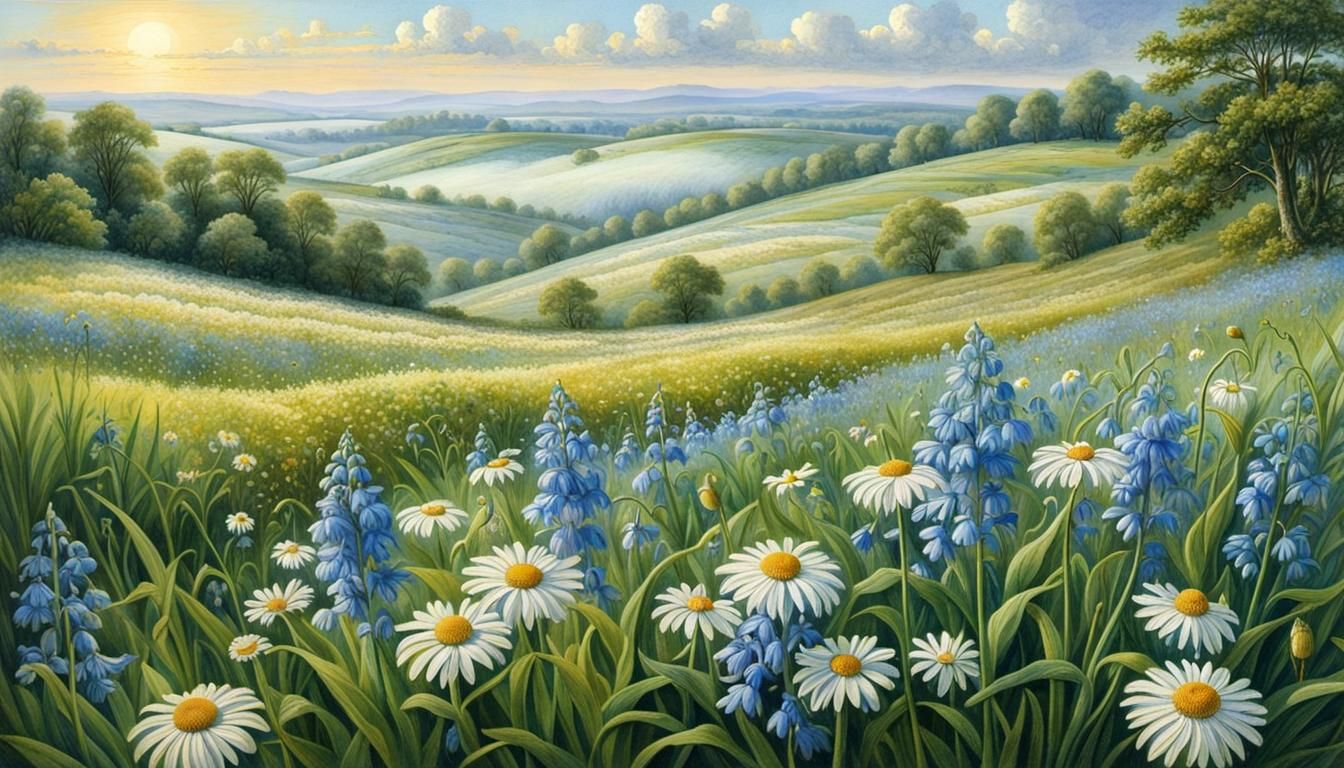 Bluebells and Daisies