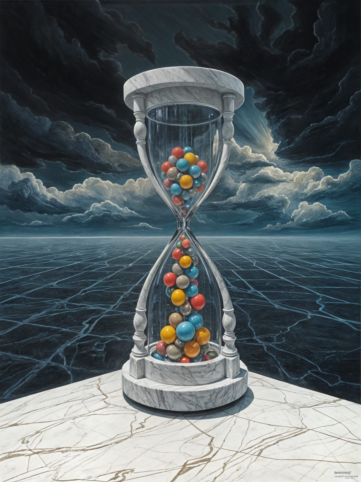 Eldritch Hourglass on Dark Granite Plane