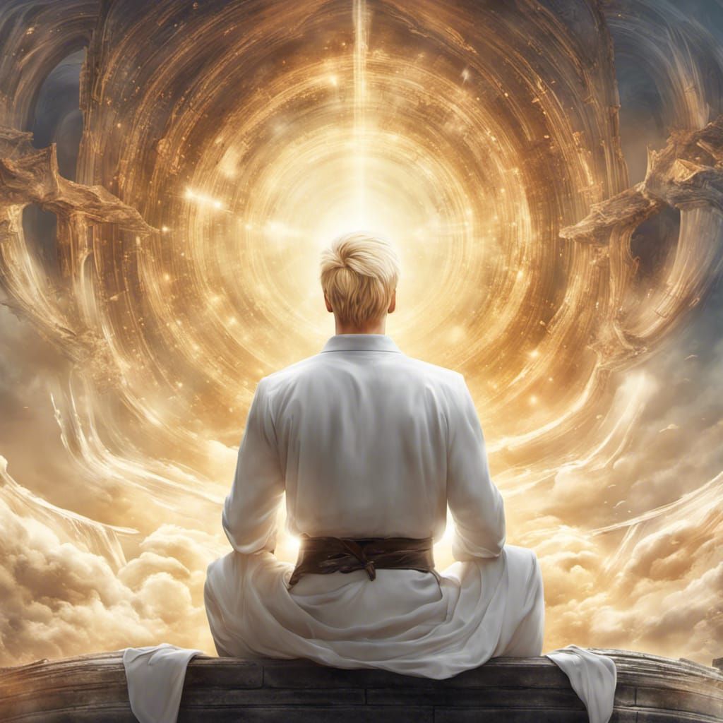 Blond Man Giving Speech in Fantasy Concept Art