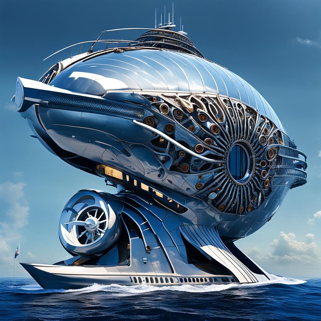 Jules Verne's Nautilus Submarine: A Hyperrealistic Splash Ar...