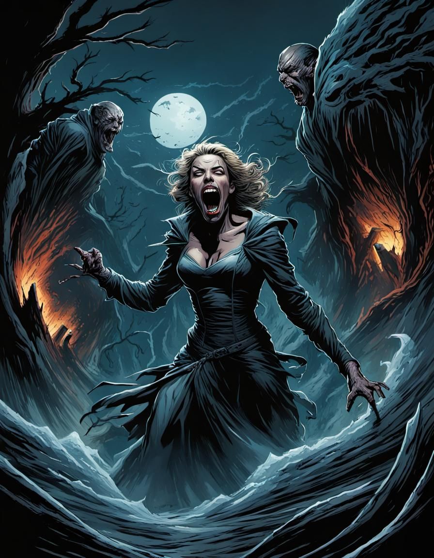 terrifying banshee screaming