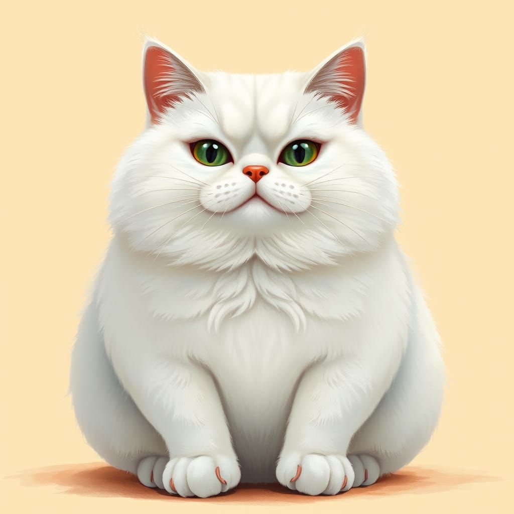 Regal Feline Goddess with Soft, Plush Coat