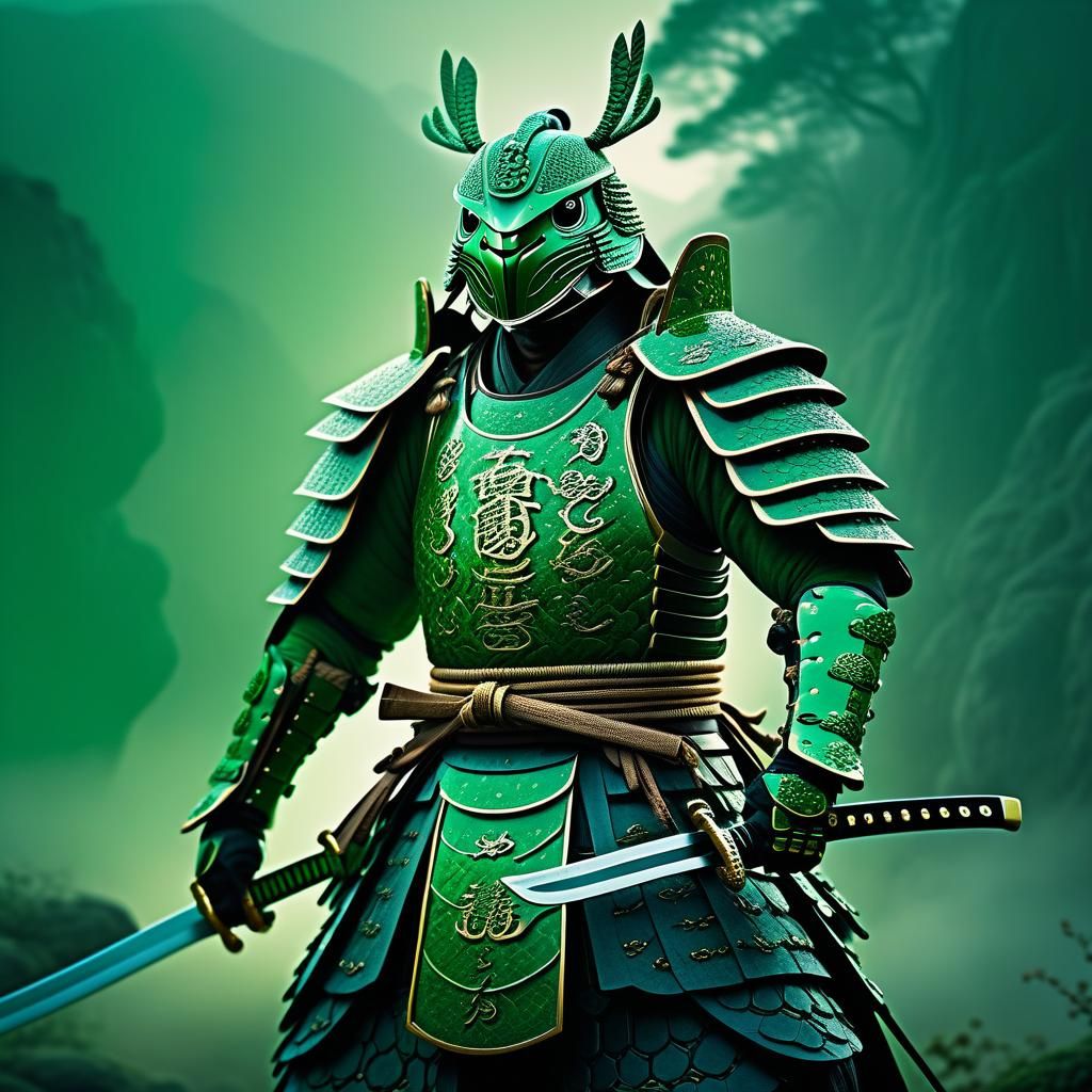 Quail Samurai in Ornate Armor