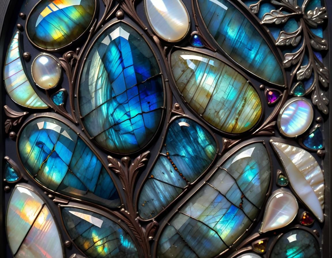 Labradorite stained glass