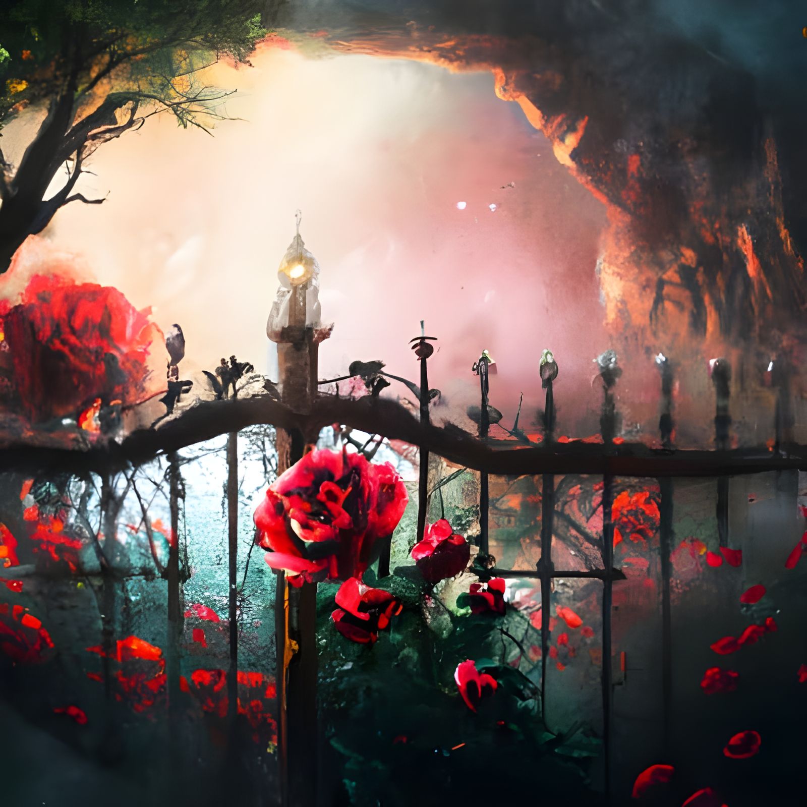 Hyperrealistic Roses in Ethereal Fantasy Style