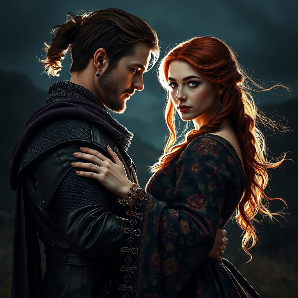 Highlands Romance: Warrior and Princess Dancing in Light