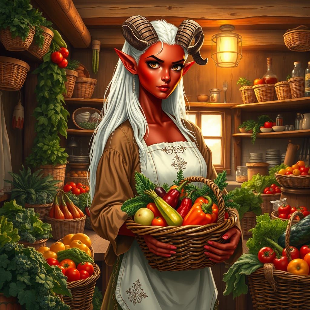 Fantasy Kitchen Scene in Whimsical Style