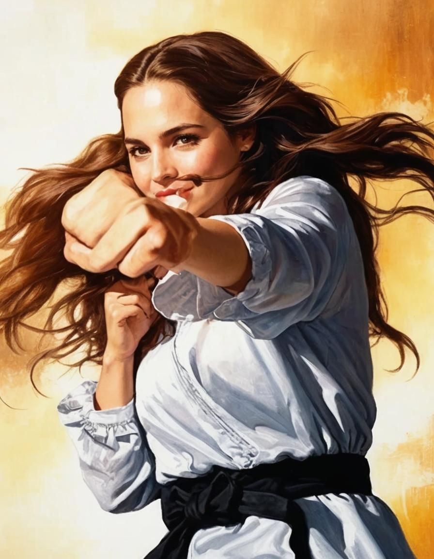 Samantha LaRusso: Long Brown Hair and Eyes