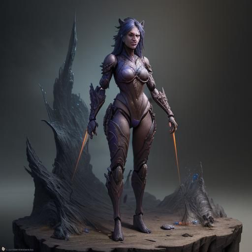 Detailed Action Figure Fantasy Concept Art