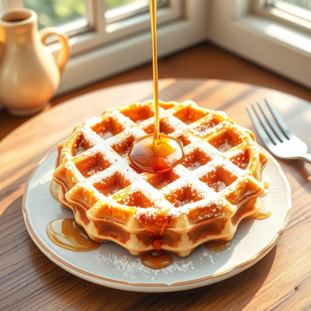 Whimsical Breakfast Scene in Watercolor Style