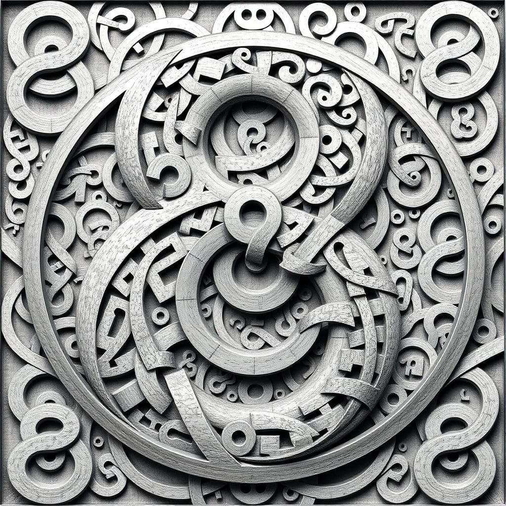 Impossible Geometry in Escher-Inspired Artwork Featuring Int...