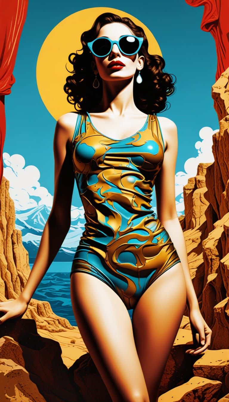 Venus in Pop Art Style Web Design