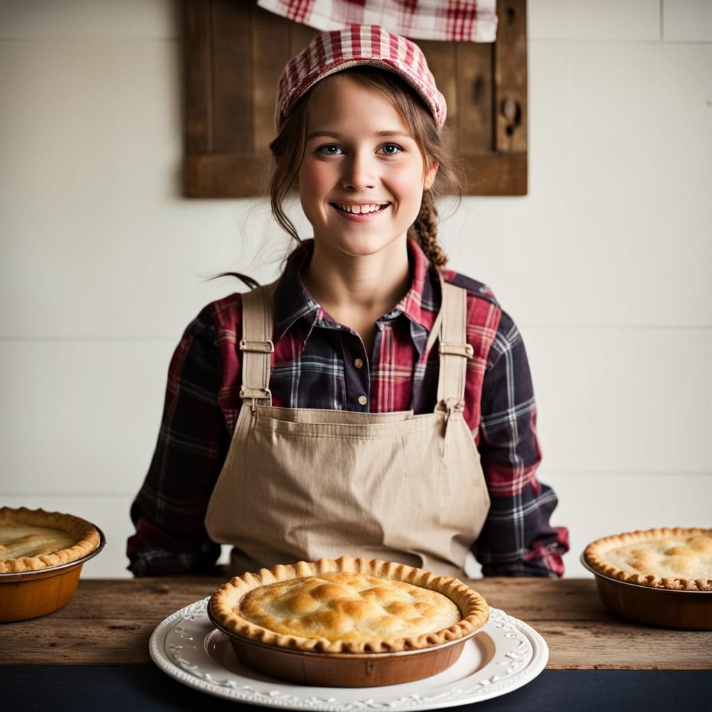 Farm Girl Wins Pie Contest in Country Kitchen