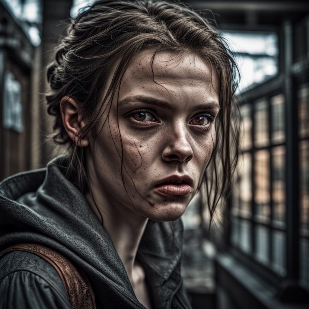 Hyperrealistic Portrait of Mad Millicent in Fantasy Style