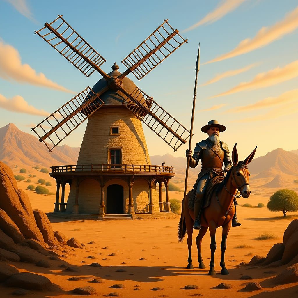 Spanish Landscape with Windmill