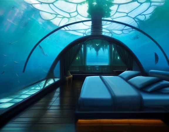 Underwater Bedroom: Pre-Raphaelite Concept Art