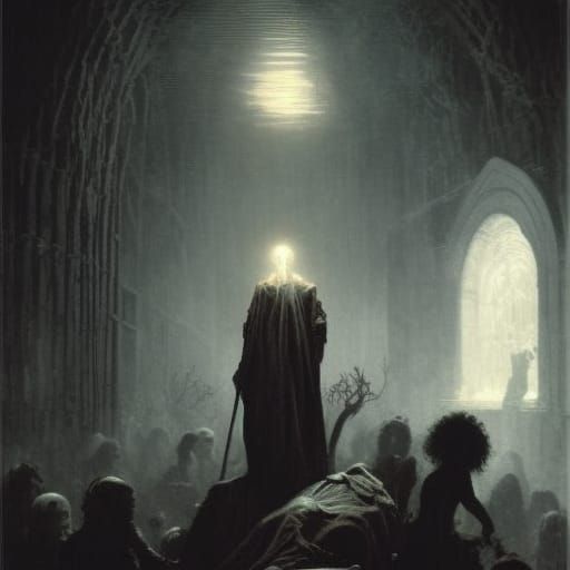 BMO in Horrific Gothic Illustration Style