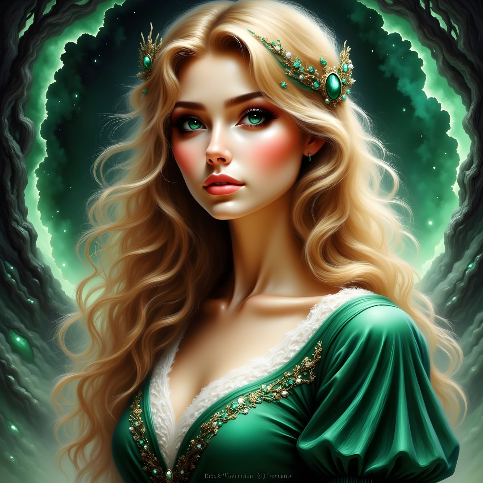 Goddess of Nature's Beauty Revealed in Vibrant Brushstrokes