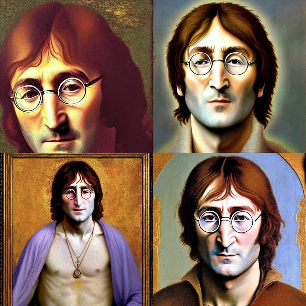 John Lennon in Renaissance Portrait