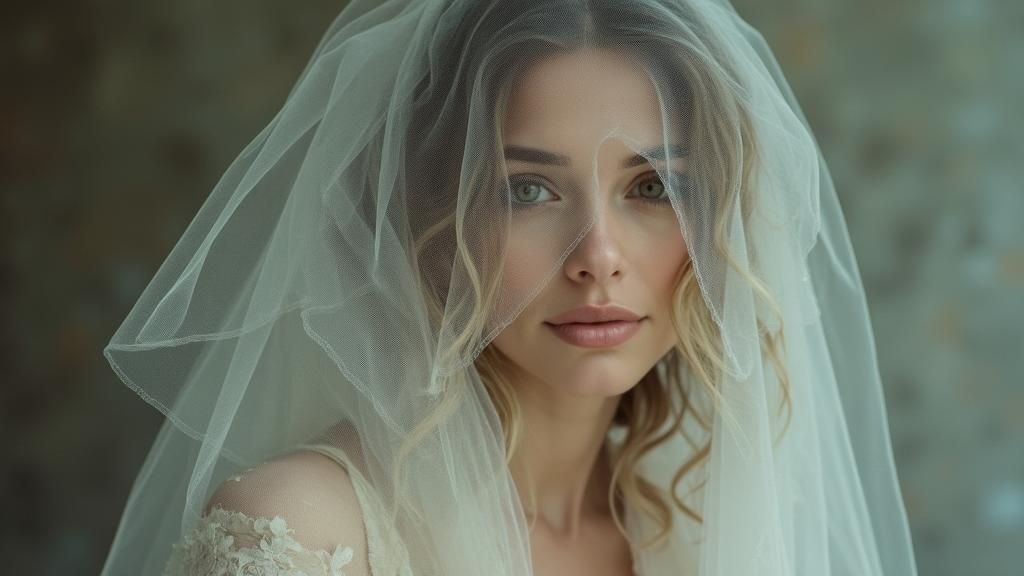 Lady with Gossamer Veil: AI Generated Portrait