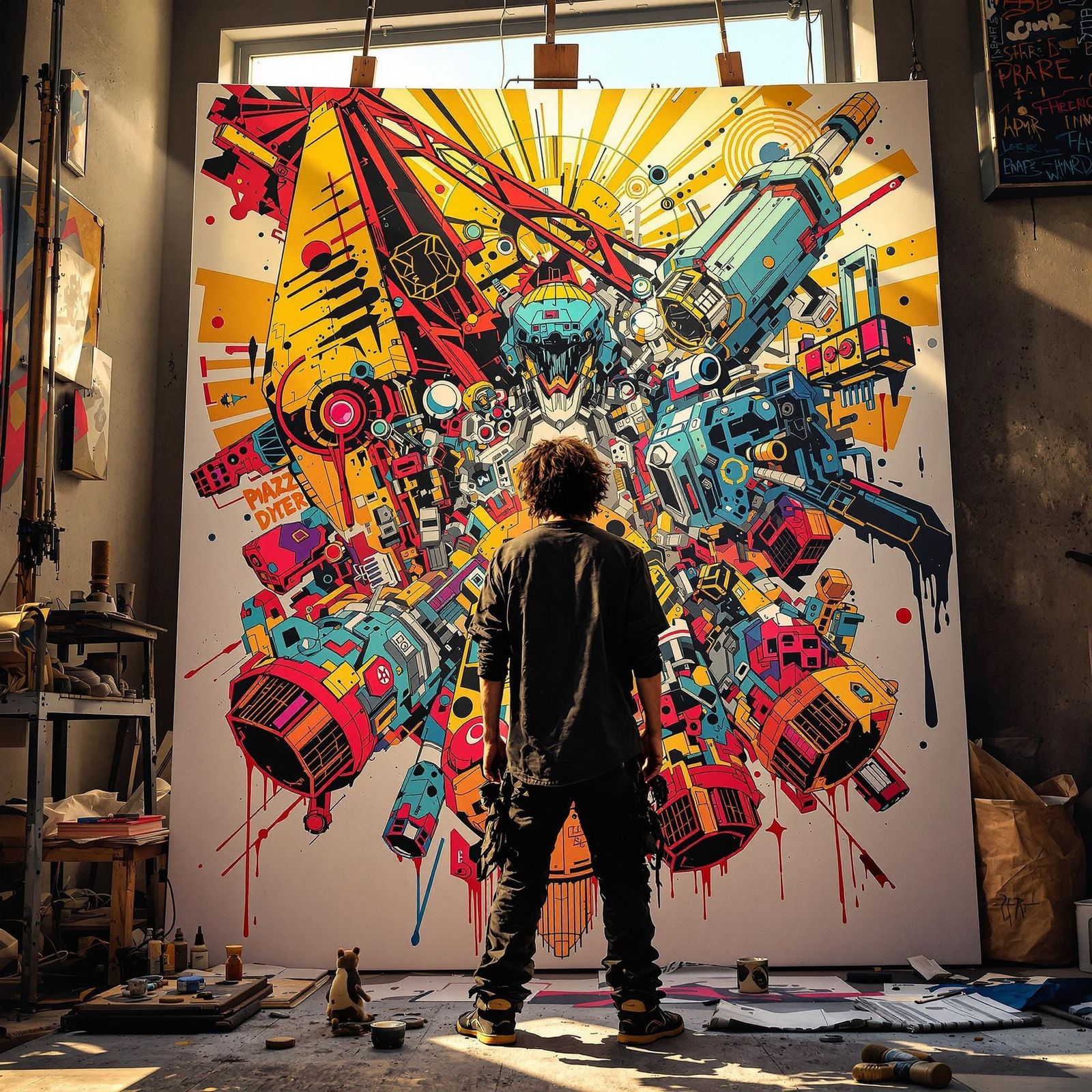 Grunge Artist Creates Futuristic T-Shirt Design Masterpiece