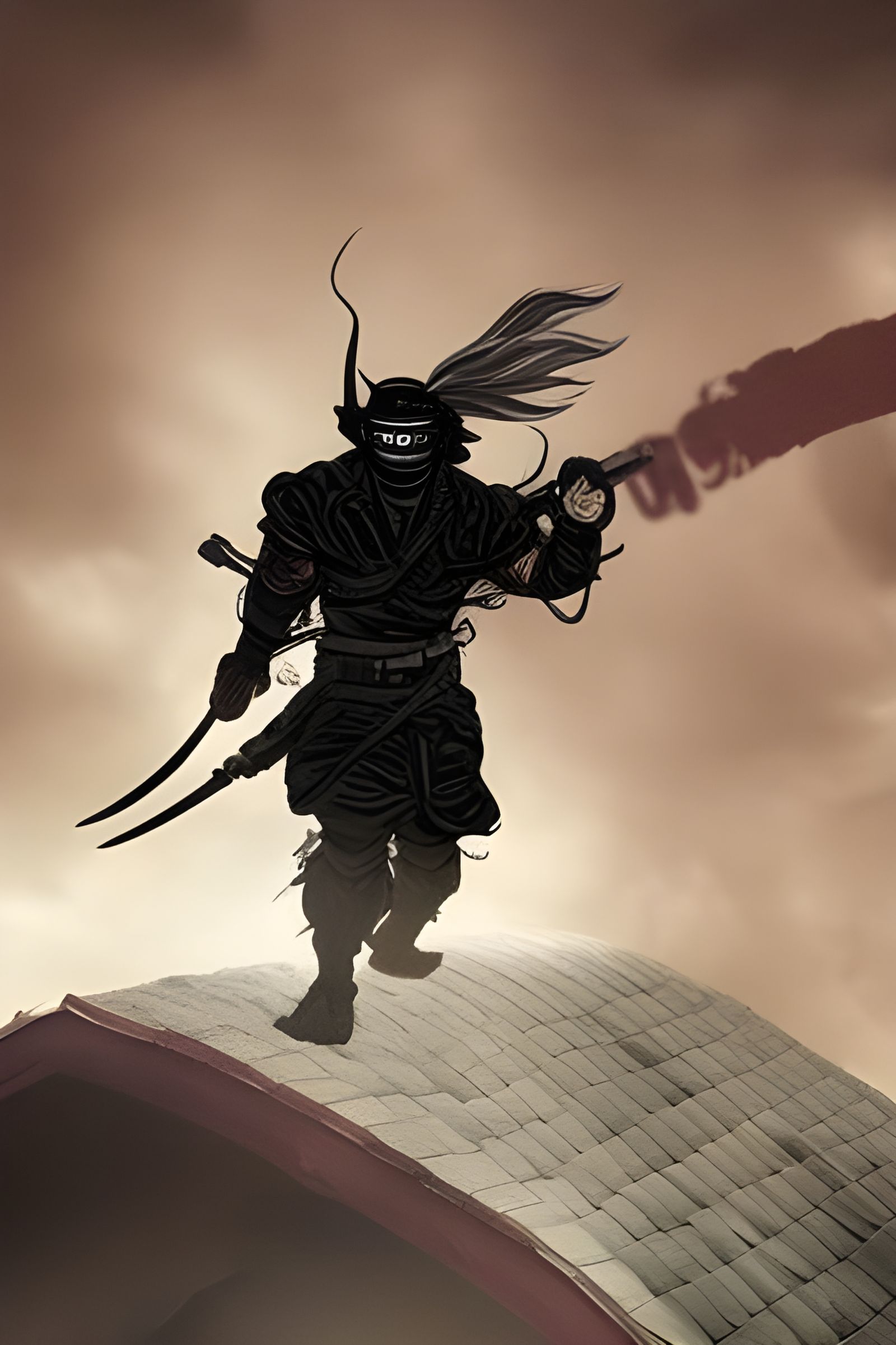 Ninja Oni Samurai Becomes Shadow Demon Monster