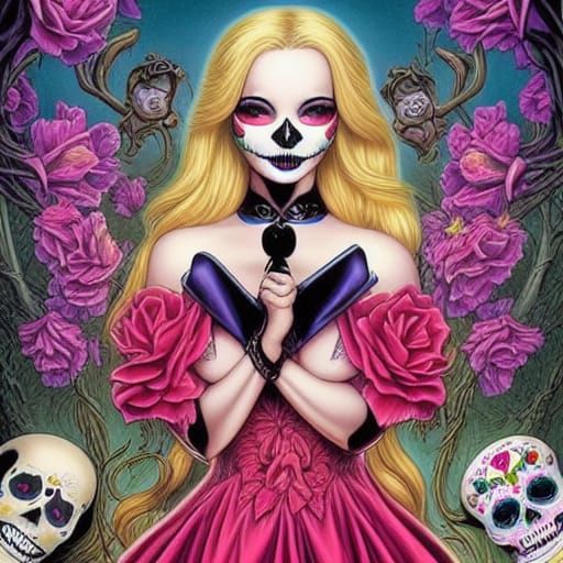 Dove Cameron as Día de Muertos Catrina